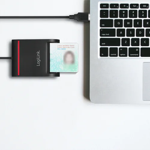 Logilink USB 2.0-Kartenleser, für Smart-ID, schwarz