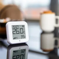 Shelly WLAN-Luftfeuchte- und Temperatursensor H&T Gen3, Weiss - Detailfarbe: Weiss - Produkttyp: Feuchtigkeitssensor - Protokoll: Bluetooth - WLAN - Systemkommunikation: Wireless - System-Kompatibilität: Google Assistant - Amazon Alexa