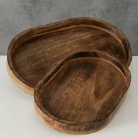 Boltze Servierplatte Ovolio 2 Stück, Nature - Material: Holz - Zertifikate: Keine Zertifizierung - Detailfarbe: Nature