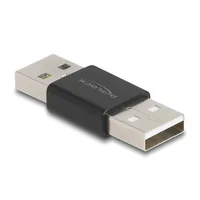 Delock USB-Adapter Gender Changer USB-A Stecker - USB-A Stecker - Detailfarbe: Schwarz - USB Standard: 2.0 (480 Mbps) - Winkelstecker: Nein - Steckertyp Seite B: USB-A Stecker - Besondere Eigenschaften: Metallverstärkt - USB-A beidseitig einsteckbar - Ste