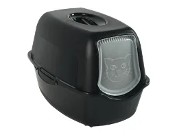 Rotho Katzentoilette Bailey Eco, Schwarz - Stromversorgung: Keine - App kompatibel: Nein - Breite: 40 cm - Höhe: 39 cm - Tiefe: 56 cm - Detailfarbe: Schwarz