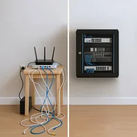 Extralink EX.2893 étagère 4U Rack monté sur le mur Noir