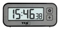 TFA Dostmann Digitalwecker Grau - Betriebsart: Akkubetrieb - Funksignal: Nein - Funktionen: Timer - Umschaltbar °C/°F - Weckfunktion - Ausstattung: Aussentemperaturanzeige - Luftfeuchtigkeit - Displaytyp: LED - Detailfarbe: Grau