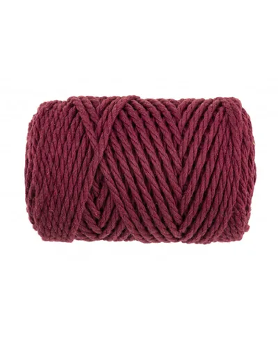 Glorex Wolle Makramee Rope gedreht 63 m x 3 mm, 250g, Bordeaux - Packungsgrösse: 1 Stück - Länge: 63 m - Material: Wolle - Detailfarbe: Bordeaux - Waschbar bei: 40 °C - Nadelstärke: 7 mm - 5 mm
