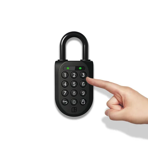 igloohome Sicherheitsschloss Padlock 2, Schwarz, Edelstahl - Schlossart: Bügelschloss - Set: Nein - Aussenanwendung: Ja