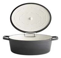 APS Bräter 5 Stars 5 l, Anthrazit - Material: Eisen - Gusseisen - Topfart: Bräter - Kompatible Kochfelder: Backofen - Induktion - Antihaftbeschichtung: Keine Angaben - Detailfarbe: Anthrazit - Spülmaschinenfest: Nein