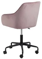 AC Design Bürostuhl Brooke, mit Bremsrollen, Dusty Rose - Produkttyp: Bürostuhl - Material Bezug: Kunststoff - Armlehnen: Ja - Material Fuss: Metall - Rückenart: Polsterrücken - Rollenart: Hartbodenrollen