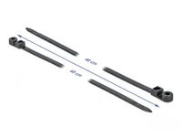 DELOCK Kabelbinder mit Befestigungsöse L400xB7,6mm bl. 10St.