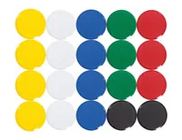 Maul Haftmagnet MAULpro 20 x Ø 30 mm Assortiert - Detailfarbe: Gelb - Grün - Blau - Grau - Rot - Schwarz - Weiss - Verpackungseinheit: 20 Stück - Haftkraft: Leicht haftend