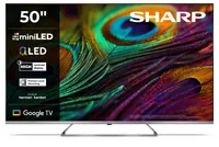 Sharp TV 50JP7465E 50, 3840 x 2160 (Ultra HD 4K), Mini LED - Auflösung: 3840 x 2160 (Ultra HD 4K) - Bildschirmdiagonale in Zoll: 50  - Tuner-Signal: DVB-C (Kabel) - DVB-S2 (Satellit) - DVB-T (terrestrisch) - DVB-T2 (terrestrisch) - HDMI Anschlüsse: 4 - Sc