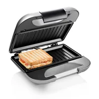 Princess Sandwich-Toaster Deluxe 750 W - Produkttyp: Sandwich Toaster - Höhenverstellbar: Nein - Detailfarbe: Silber - Schwarz - Leistung: 750 W - Temperatur einstellbar: Nein - Anzahl unterschiedliche Grillplatten: 1