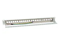 Equip 19 Patchpanel 24xKeystones FTP 1U RAL7035