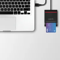 Logilink USB 2.0-Kartenleser, für Smart-ID, schwarz