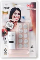 Colop Nio Stempelset Little Nio Set deutscher Text, 10-teilig - Motiv: Text - Symbol - Detailfarbe: Grau