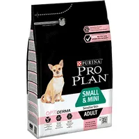 Purina Pro Plan Trockenfutter S/Mini Adult Sensitive Skin Lachs, 3 kg - Tierbedürfnis: Haut & Fell - Nachhaltigkeit: Nicht angegeben - Lebensphase: Adult - Produkttyp: Alleinfutter - Packungsgrösse: 3 kg - Fleischsorte: Lachs
