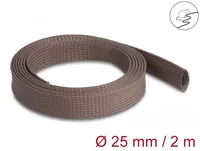 Delock Geflechtschlauch nagerfest, 2 m x 25 mm Braun - Detailfarbe: Braun - Breite: 25 mm - Länge: 2 m - Produkttyp: Kabelschlauch - Ausstattung Kabelmanagement: Zuschneidbar - Wiederverwendbar - Elastisch - Verpackungseinheit: 1 Stück