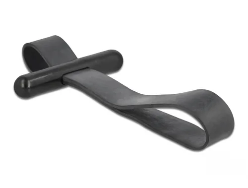 Delock Kabelbinder mit Gummischlaufe Schwarz 26 mm x 15 mm - Produkttyp: Kabelbinder - Ausstattung Kabelmanagement: Plastikschnalle - Wiederverwendbar - Detailfarbe: Schwarz - Breite: 15 mm - Länge: 26 mm - Material: TPR