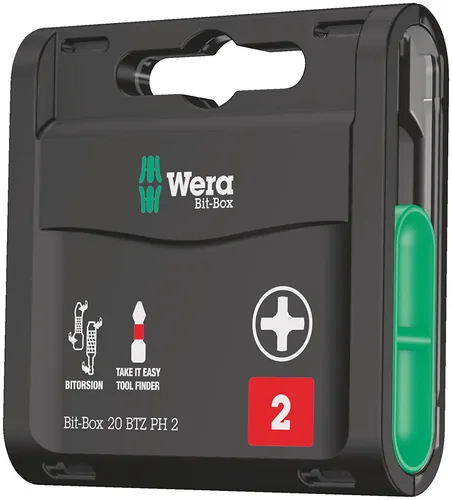 Wera Bit-Set 20 BTZ PH 2 20-teilig - Set: Ja - Bit-Typ: Philips - Grösse: PH2