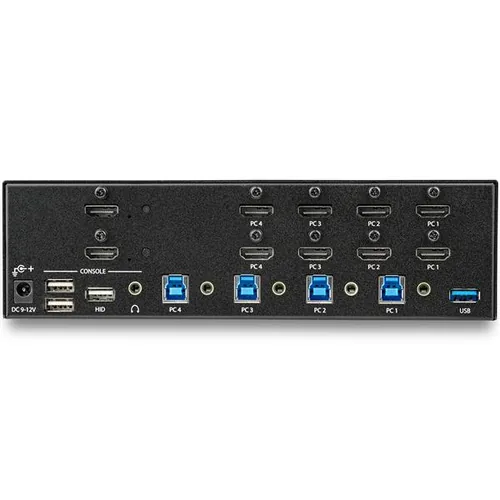 STARTECH.COM KVM Switch HDMI 4 Port - 4K 30 Hz - KVM Extender fr HDMI - KVM HDMI Umschalter