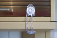 Olympia 98352 latch/locker hook Transparent, White Plastic, Silicone 1 pc(s)