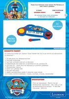 Lexibook Musikinstrument Paw Patrol Elektronisches Keyboard - Produkttyp: Klavier/Keyboard - Altersempfehlung ab: 3 Jahren - Eigenschaften: Keine Eigenschaft - Zertifikate: Keine Zertifizierung