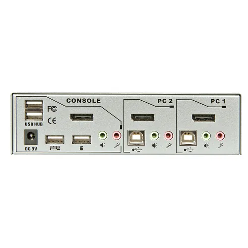 LINDY KVM Switch Pro 2 Port DisplayPort 1.2 USB 2.0 Audio