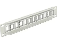 10? Keystone Patchpanel 12 Port grau