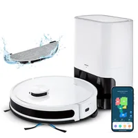 Medion Saugroboter X20 mit Absaugstation - Ladezeit: 300 min - Fernbedienung: Ja - Detailfarbe: Weiss - Filtertyp: HEPA-Filter - Max. Laufzeit: 150 min - Nasswischfunktion: Ja