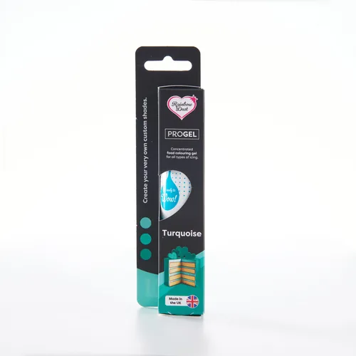 Rainbow Dust ProGel Lebensmittelfarbe Türkis 25 g - Nachhaltigkeit: Nicht angegeben - Packungsgrösse: 25 g - Detailfarbe: Türkis - Fairtrade: Nein - Eigenschaft: Flüssig