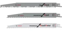 Bosch Säbelsägeblätter-Set Wood and Metal, 3-teilig - Zubehörtyp: Säbelsägeaufsatz - Verpackungseinheit: 1 Stück - Für Material: Metall - Holz