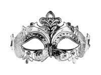 Partydeco Karnevalsmaske, 17 x 9 cm, mit Band, Silber - Packungsgrösse: 1 Stück - Produkttyp: Maske - Motto: Karneval - Detailfarbe: Silber - Material: Polypropylen (PP)