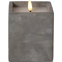 Star Trading LED-Kerze Flamme Cem, 9 x 9 x 11.5 cm, Grau - Betriebsart: Batteriebetrieb - Fernbedienung: Nein - Aussenanwendung: Nein - Höhe: 11.5 cm - Timerfunktion: Ja - Set: Nein
