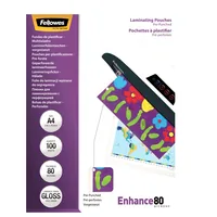 FELLOWES Laminierfolien Enhance 80g A4 5452502 gelocht 100 Stück