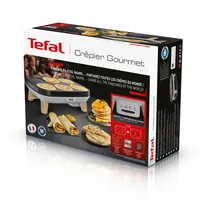Tefal Crêpe Maker Crêpière Gourmet PY900D - Detailfarbe: Grau - Schwarz - Leistung: 1100 W - Motive: Rund
