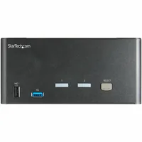 StarTech.com 2 Port DisplayPort KVM Switch - 4K 60 Hz UHD HDR - DP 1.2 KVM Umschalter mit USB 3.0 Hub mit 2 Anschlüssen (5 Gbit/s)