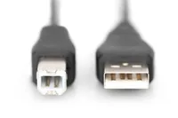 USB 2.0 Anschlusskabel USB-A (Stecker) > USB-B (Stecker) (schwarz, 1 Meter)