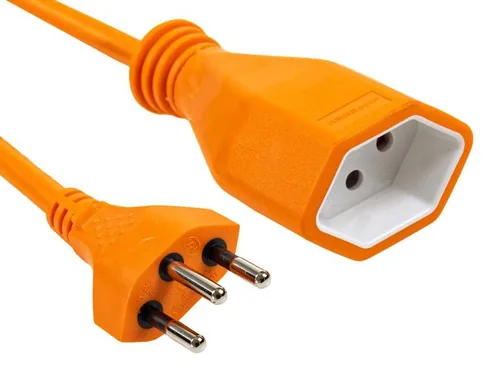 FURBER.power Verlängerungskabel T13-T12 1 m Orange - Anzahl Leiter: 3 - Detailfarbe: Orange - Kinderschutz: Ja - Steckereigenschaften: Angespritzt - Steckertyp Ausgang: T13 - Leiterquerschnitt: 1 mm²