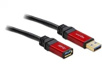 Delock USB 3.0-Verlängerungskabel Premium USB A - USB A 2 m - Kabeltyp: Verlängerungskabel - Detailfarbe: Schwarz - USB Standard: 3.0/3.1/3.2 Gen 1 (5 Gbps) - Länge: 2 m - USB Anschluss 2 (Endgerät): USB A - Geschlecht Anschluss 2 (Endgerät): Female (Buch