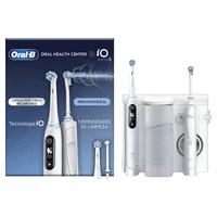 Oral-B Munddusche-Set OxyJet Oral Health Center iO6 - Integrierte Zahnbürste: Ja - Detailfarbe: Weiss - Set: Ja - Tankinhalt: 600 ml - Betriebsstufen: 5 - Geeignet für Mundwasser: Ja