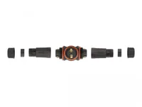 DeLOCK Cable connector T-shape for outdoor 2 pin, IP68 waterproof, screwable, cable diameter 4.5 - 7.5 mm black