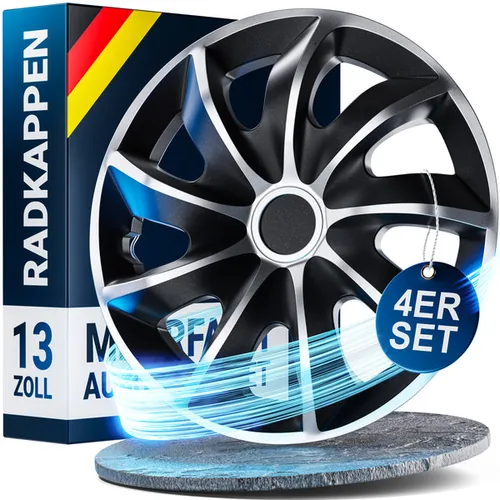 Werkthor Radzierblende Werkthor Radkappen 13 Zoll 4er Set 13 - Grösse: 13  - Detailfarbe: Schwarz - Silber