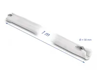 Delock Geflechtschlauch mit Reissverschluss 1 m x 30 mm Weiss - Detailfarbe: Weiss - Breite: 30 mm - Länge: 1 m - Produkttyp: Kabelschlauch - Ausstattung Kabelmanagement: Wiederverwendbar - Reissverschluss - Verpackungseinheit: 1 Stück