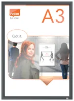 Nobo Impression Pro A3 Poster Frame with Graphite Grey Clip Frame