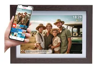 Denver PFF-1042DWMK2 digital photo frame Wood 25.6 cm (10.1) Touchscreen Wi-Fi