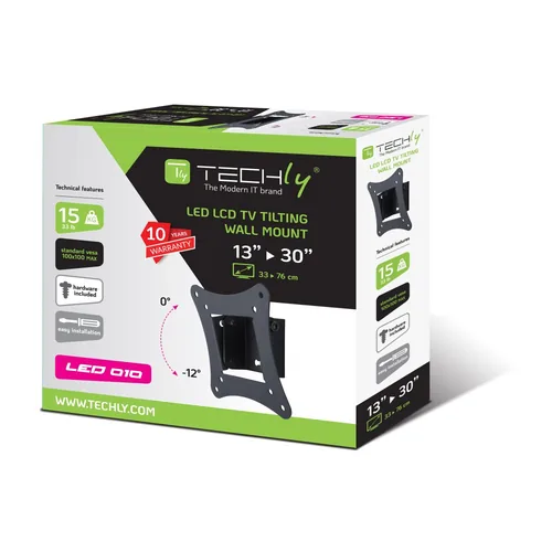 Techly ICA-LCD-900 76.2 cm (30"") Black