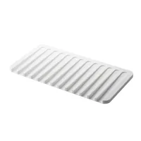 Yamazaki Abtropfmatte Flow Weiss - Tiefe: 20 cm - Breite: 38 cm - Detailfarbe: Weiss - Geschirrhalterung: Keine Halterung - Höhe: 1.2 cm - Produkttyp: Abtropfmatte