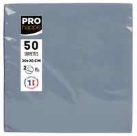 PRO nappe Papierservietten 20 cm x 20 cm, 50 Stück, Grau - Material: Papier - Grösse: 20 cm x 20 cm - Produkttyp: Cocktailservietten - Motiv: Ohne Motiv - Detailfarbe: Grau - Anzahl Lagen: 2