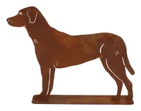 Esschert Design Dekofigur Hund stehend Baustahl Rostoptik 58 x 10 x 45 cm - Produkttyp: Tier - Detailfarbe: Braun
