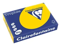 Clairefontaine Kopierpapier Trophée A4, 80 g/m², Goldgelb, 500 Blatt - Geeignet für Drucker: Universal - Grammatur: 80 g/m² - Papiertyp: Kopierpapier - Materialeigenschaften: Holzfrei - Verpackungseinheit: 500 Stück - Papierformat: A4