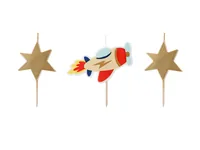Partydeco Kerze Flugzeug 3 Stück - Detailfarbe: Mehrfarbig - Packungsgrösse: 3 Stück - Motiv: Flugzeug - Anlass: Geburtstag
